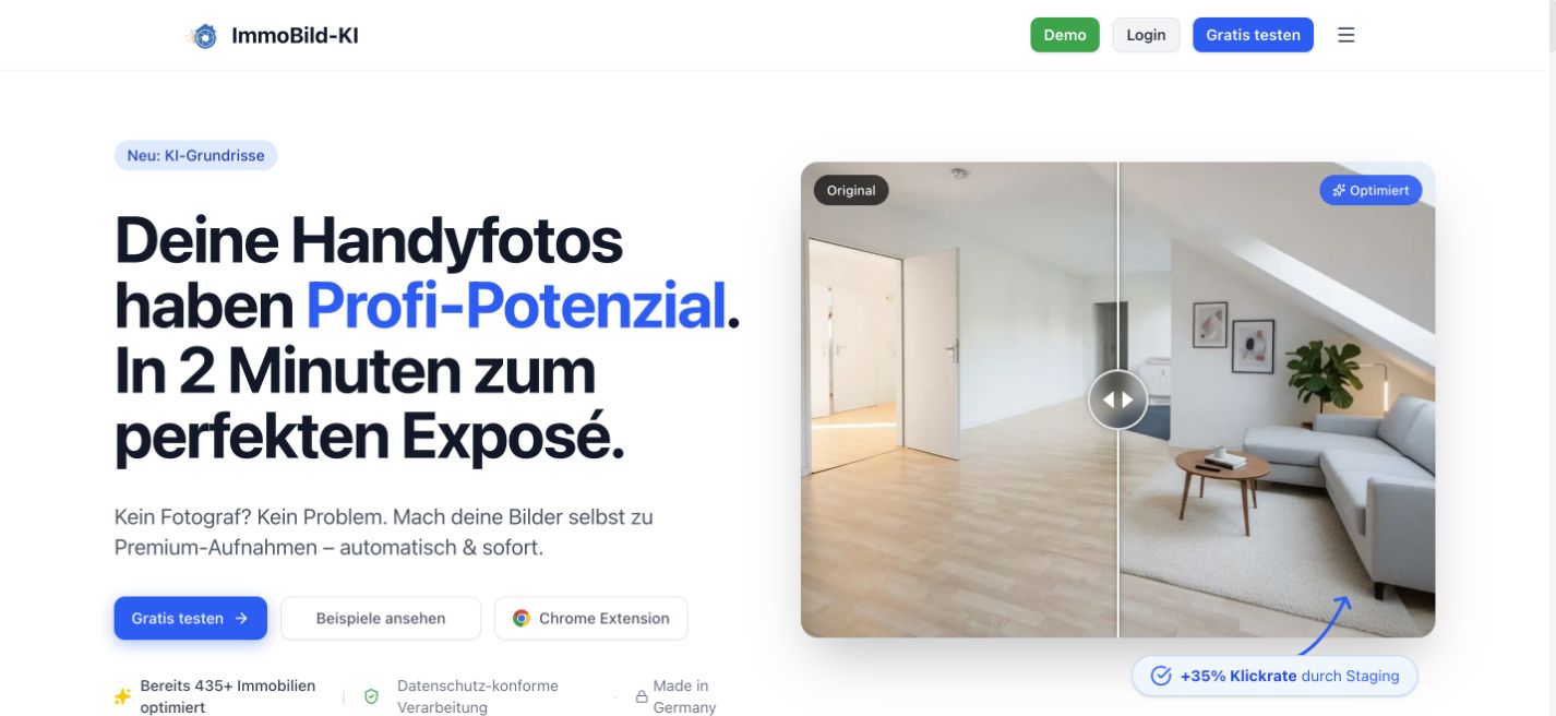 ImmoBildKI bulk real-estate image optimisation product